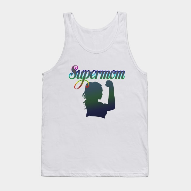 Supermom Rainbow Tank Top by Bereth
